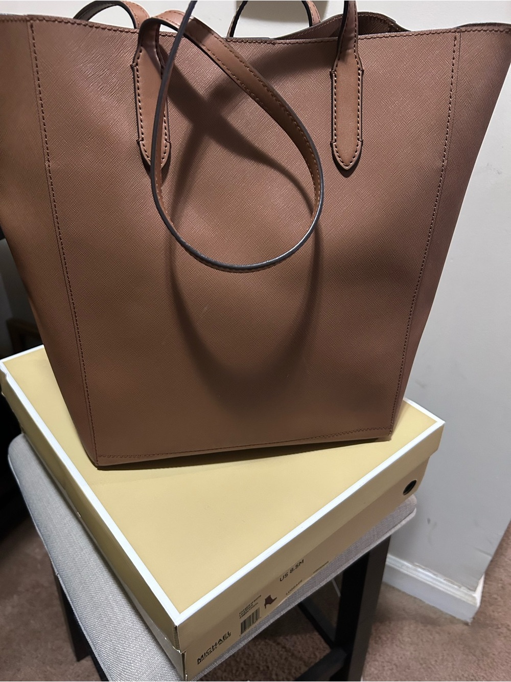 Michael Kors Brown Saffiano Leather Tote